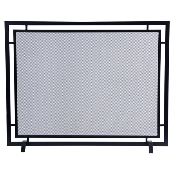 Comfort Smart Gatsby Mesh Fireplace Screen Single Panel, Steel Frame
